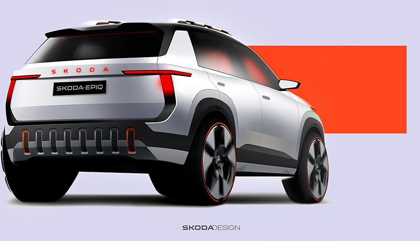 The Škoda Epiq, an upcoming electric SUV