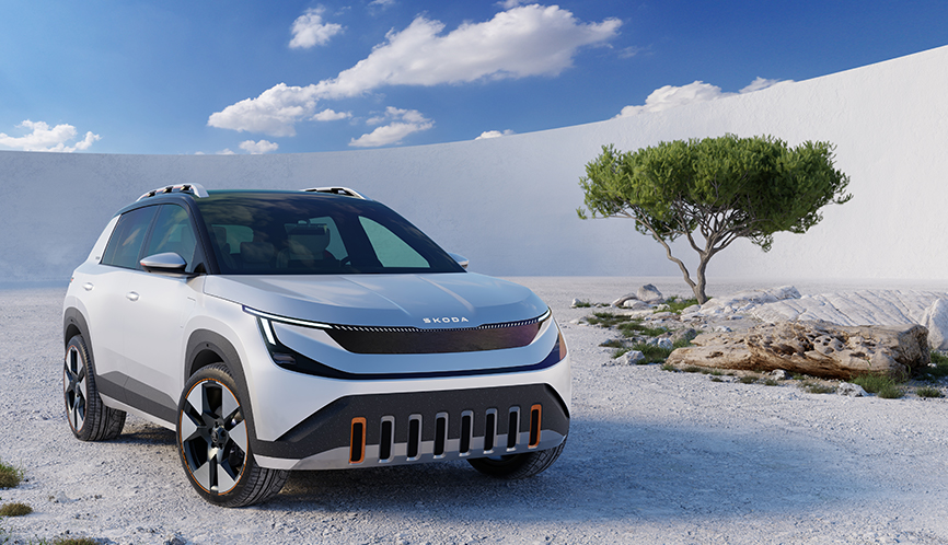 The Škoda Epiq, an upcoming electric SUV