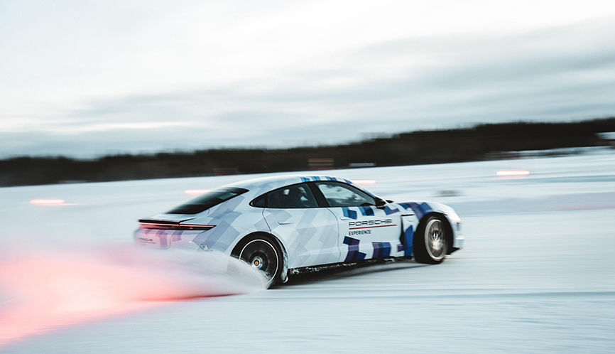 Porsche Taycan Sets Guinness World Record for Longest Drift on Ice